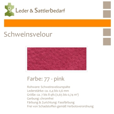 Schweinsvelour - pink