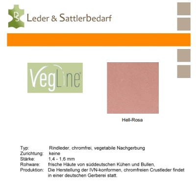 VegLine Nappa - halbe Haut - hell-rosa