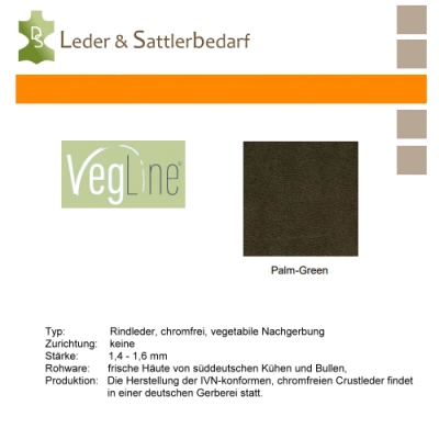 VegLine Nappa - halbe Haut - palm-green