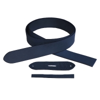 Gürtelrohling aus Büffel-Volleder CLASSIC mit Kappteil und Schlaufe - navy blue