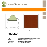 Vollrind-Gürtel-Hals Rodeo - mittelbraun