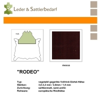 Vollrind-Gürtel-Hals Rodeo - mocca
