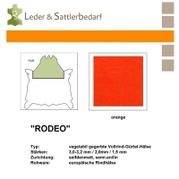 Vollrind-Gürtel-Hals Rodeo - orange