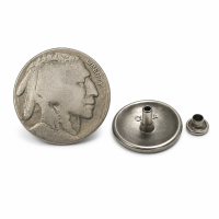 Indian Head Nickel Concho 7/8 (22mm)