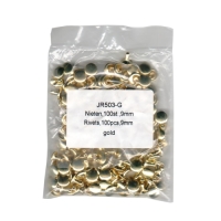 Hohlnieten 9mm - geschlossen - vermessingt - rostfrei - nickelfrei - 100er Pack