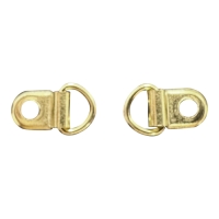 Schuhhaken mit beweglichem Ring - messingfarben