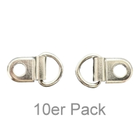 Schuhhaken mit beweglichem Ring - nickel - 10er Pack