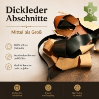 Dickleder Abschnitte mittel bis groß