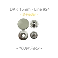 Druckknöpfe 15mm - S-Feder - silber - 100er Pack - ECO