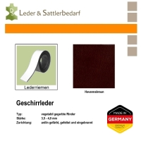 Lederriemen aus Geschirrleder - havannabraun