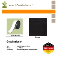 Lederriemen aus Geschirrleder - schwarz