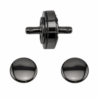 Magnetverschluss Ø 18mm mit Nieten - gunmetal