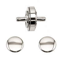 Magnetverschluss Ø 18mm mit Nieten - nickel