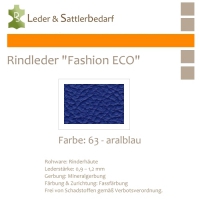 Rindleder Fashion-ECO - 1/4 Haut - 63 aralblau