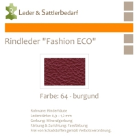 Rindleder Fashion-ECO - 1/4 Haut - 64 burgund
