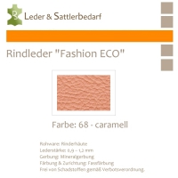 Rindleder Fashion-ECO - 1/4 Haut - 68 caramell