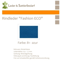 Rindleder Fashion-ECO - 1/4 Haut - 81 azur