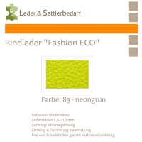 Rindleder Fashion-ECO - 1/4 Haut - 83 neongrün