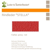 Rindleder STELLA - 4004 rot - DinA2