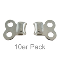 Schuhhaken zum Aufnieten - nickel - 10er Pack