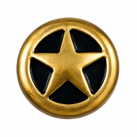 Small Star Conchos 3/8 (1cm) gold/schwarz